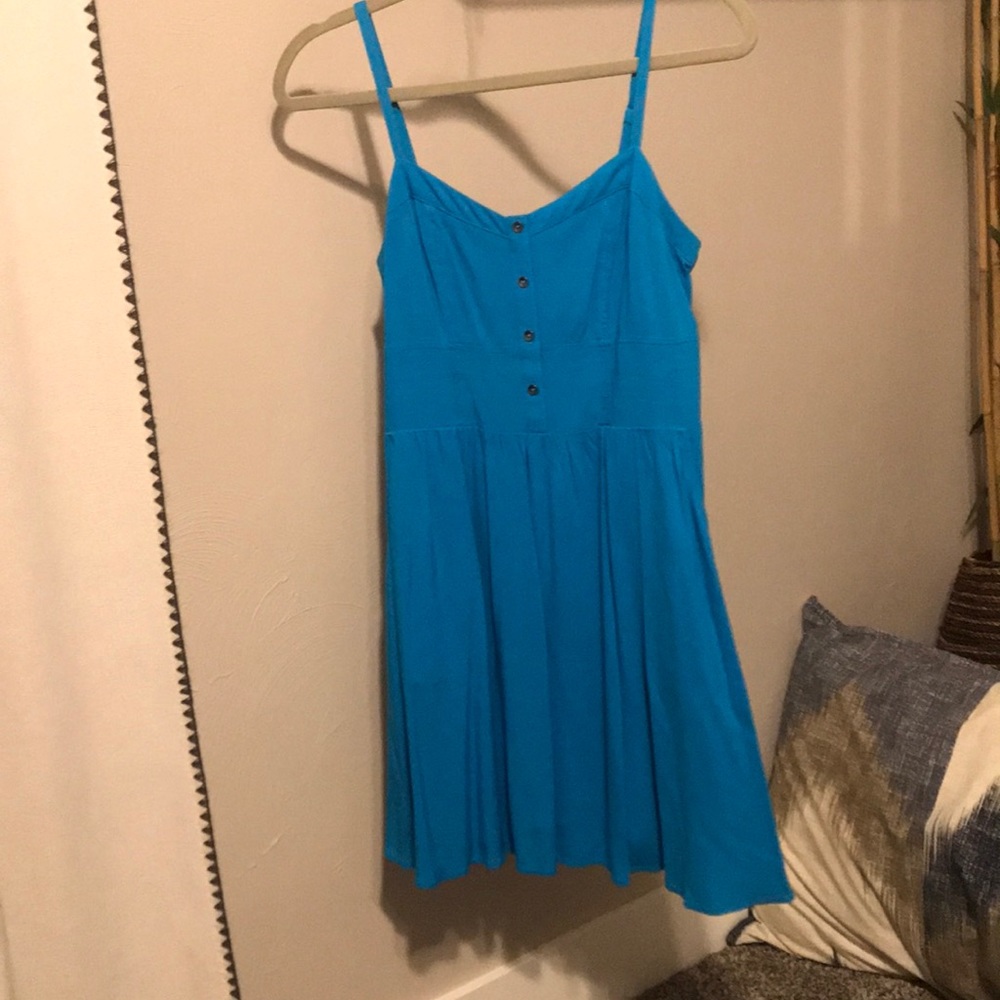 Express teal blue bodice dress